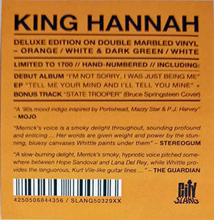 King Hannah  I’M Not Sorry, I Was Just Being Me/Tell Me Your Mind And I'll Tell You Mine  Deluxe Edition | Mint (M) Mint (M)-The Happy Cap