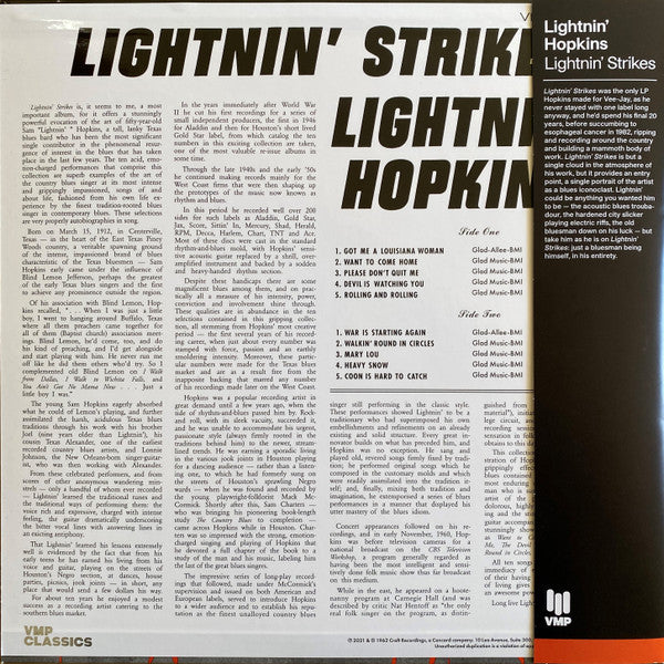 Lightnin' Hopkins - Lightnin' Strikes | Mint (M) Mint (M)-The Happy Cap