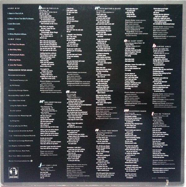 Linda Ronstadt - Living In The USA | Near Mint (NM) Very Good Plus (VG+)-The Happy Cap