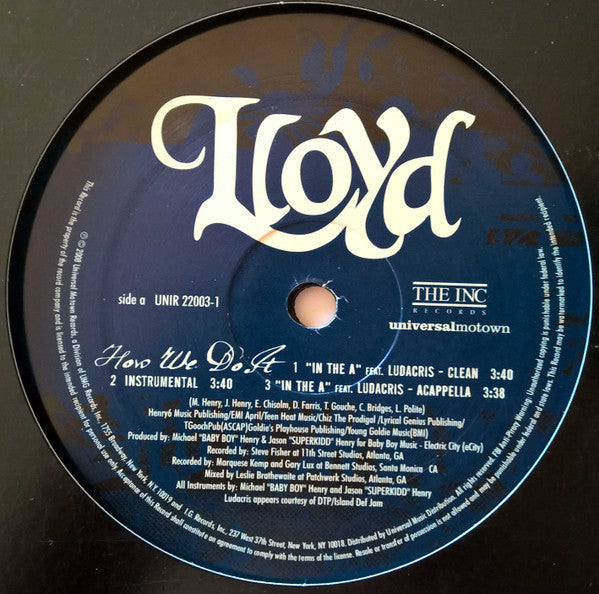Lloyd - How We Do It | Mint (M) Mint (M)-The Happy Cap