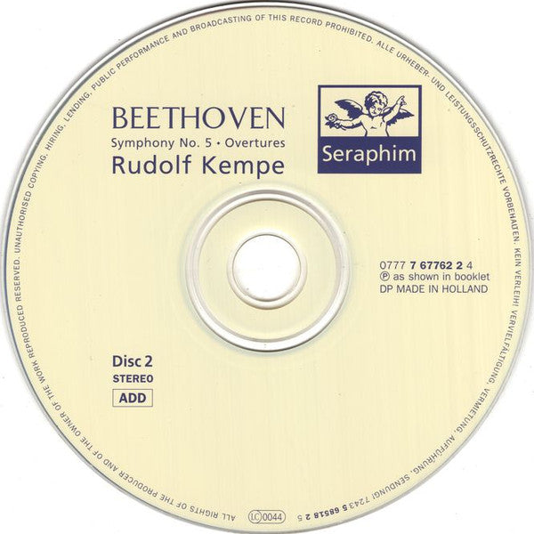 Ludwig van Beethoven, Rudolf Kempe - Symphonies Nos. 1 ⬥ 3 "Eroica" ⬥ 5 (CD) | Near Mint (NM) Near Mint (NM)-The Happy Cap