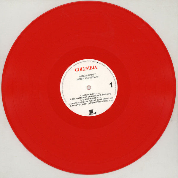 Mariah Carey Merry Christmas Columbia, Legacy LP, Album, Ltd, RE, Red Mint (M) Mint (M)-The Happy Cap