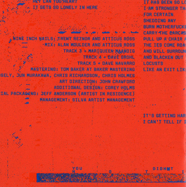Nine Inch Nails - Not The Actual Events (CD) | Mint (M) Mint (M)-The Happy Cap