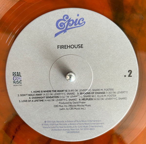 Firehouse - Firehouse (SMOKE & FIRE VINYL)*CREASED* | Mint (M) Excellent (EX)-The Happy Cap