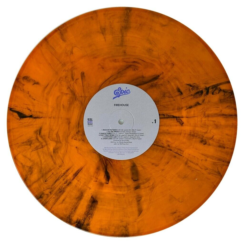 Firehouse - Firehouse (SMOKE & FIRE VINYL)*CREASED* | Mint (M) Excellent (EX)-The Happy Cap