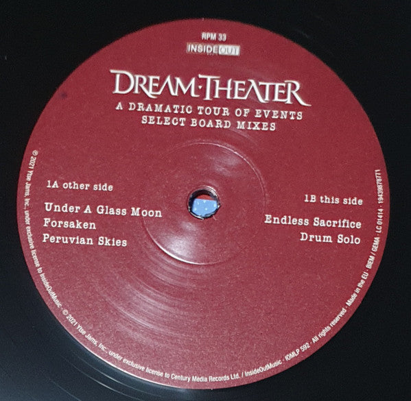 Dream Theater - A Dramatic Tour Of Events - Select Board Mixes (3xVINYL+2xCD) | Mint (M) Mint (M)-The Happy Cap
