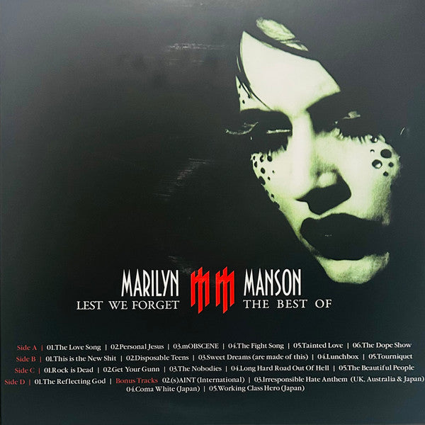 Marilyn Manson - Lest We Forget - The Best Of (UNOFFICIAL 2xCOLOR VINYL) | Mint (M) Mint (M)-The Happy Cap