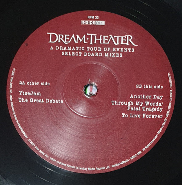 Dream Theater - A Dramatic Tour Of Events - Select Board Mixes (3xVINYL+2xCD) | Mint (M) Mint (M)-The Happy Cap
