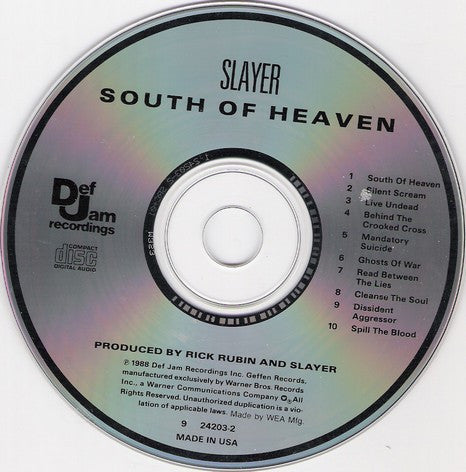 Slayer - South Of Heaven (CD) | Near Mint (NM or M-)-The Happy Cap
