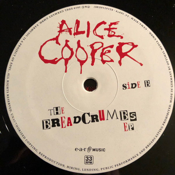Alice Cooper (2) - The Breadcrumbs EP (10" VINYL) | Near Mint (NM or M-) Near Mint (NM)-The Happy Cap