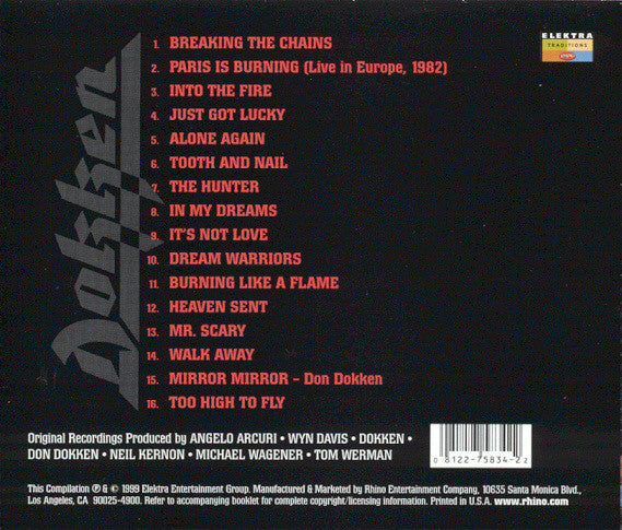 Dokken - The Very Best Of Dokken (CD) | Near Mint (NM) Near Mint (NM)-The Happy Cap