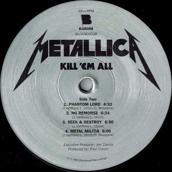 Metallica Kill 'Em All Blackened LP, Album, RE, RM Mint (M) Mint (M)-The Happy Cap