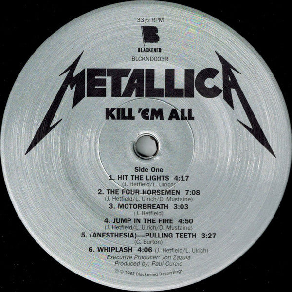 Metallica Kill 'Em All Blackened LP, Album, RE, RM Mint (M) Mint (M)-The Happy Cap