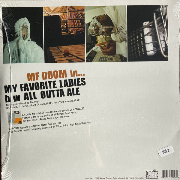 MF Doom, The Prof. meets The Super Villain - My Favorite Ladies b/w All Outta Ale | Mint (M) Mint (M)-The Happy Cap