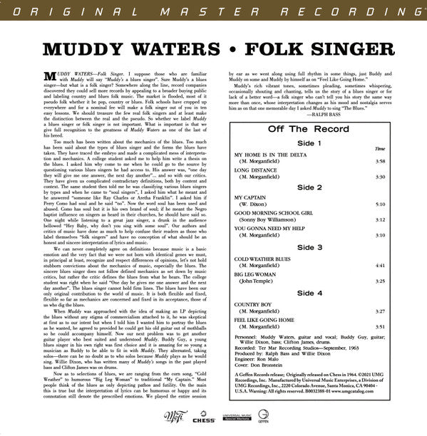 Muddy Waters - Folk Singer | Mint (M) Mint (M)-The Happy Cap