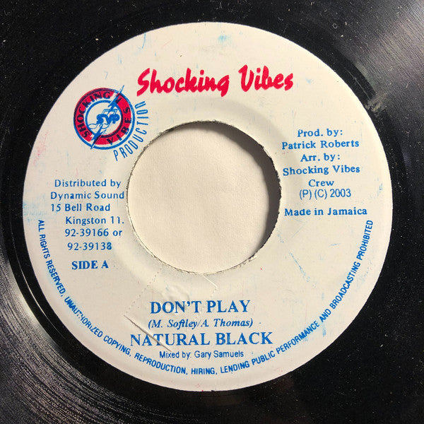 Natural Black / Guyanese - Don't Play / Burberry 7" | Near Mint (NM) Generic-The Happy Cap