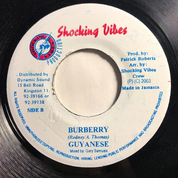 Natural Black / Guyanese - Don't Play / Burberry 7" | Near Mint (NM) Generic-The Happy Cap