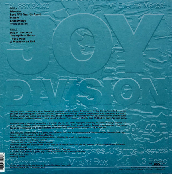 Joy Division - Les Bains Douches | Mint (M) Mint (M)-The Happy Cap