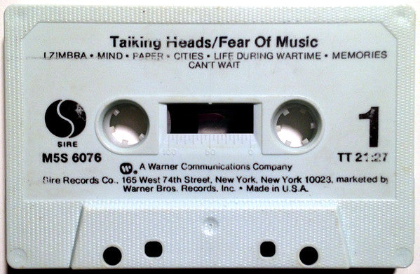 Talking Heads - Fear Of Music *CASSETTE* | Near Mint (NM) Near Mint (NM)-The Happy Cap