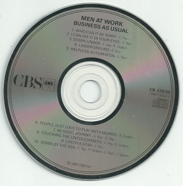 Men At Work - Business As Usual (CD) | Very Good (VG) Excellent (EX)-The Happy Cap