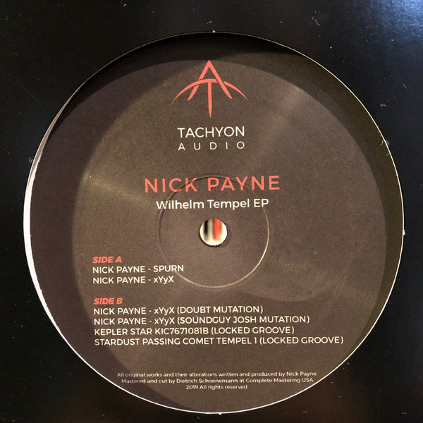 Nick Payne (6) - Wilhelm Tempel EP | Mint (M) Generic-The Happy Cap