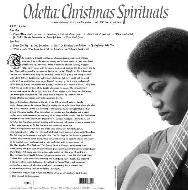 Odetta Christmas Spirituals DOL LP, Pic, RE Mint (M) Mint (M)-The Happy Cap
