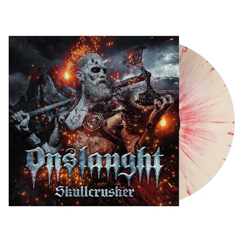 Onslaught - Skullcrusher (White W/ Red Splatter Vinyl) |-The Happy Cap