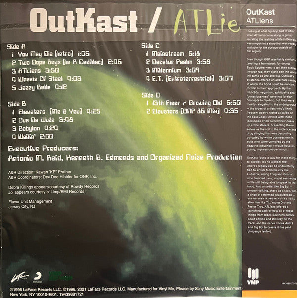 OutKast - ATLiens (VMP | NEON GREEN & BLUE GALAXY VINYL) | Mint (M) Mint (M)-The Happy Cap