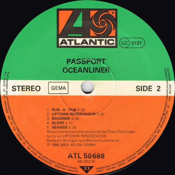 Passport (2) - Oceanliner | Near Mint (NM) Very Good Plus (VG+)-The Happy Cap