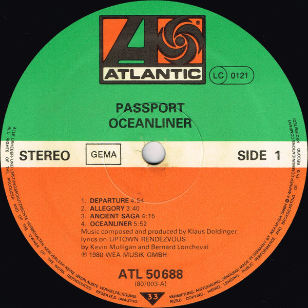 Passport (2) - Oceanliner | Near Mint (NM) Very Good Plus (VG+)-The Happy Cap