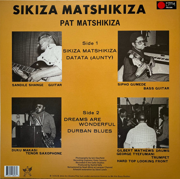 Pat Matshikiza - Sikiza Matshikiza [Import] (VINYL) | Mint (M) Mint (M)-The Happy Cap