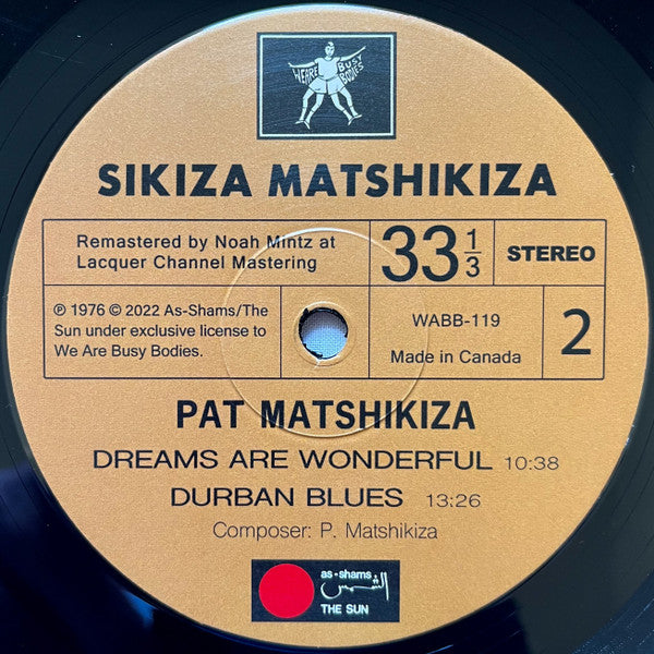 Pat Matshikiza - Sikiza Matshikiza [Import] (VINYL) | Mint (M) Mint (M)-The Happy Cap