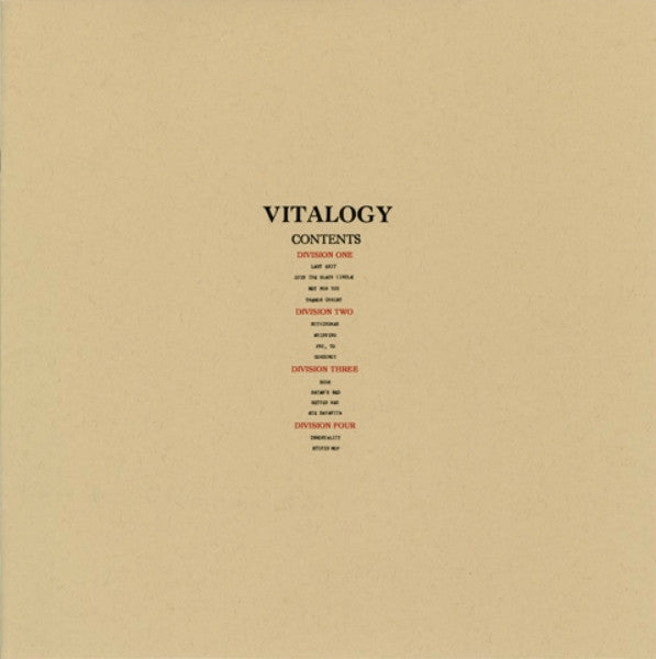 Pearl Jam - Vitalogy (180 GRAM VINYL) | Mint (M) Mint (M)-The Happy Cap