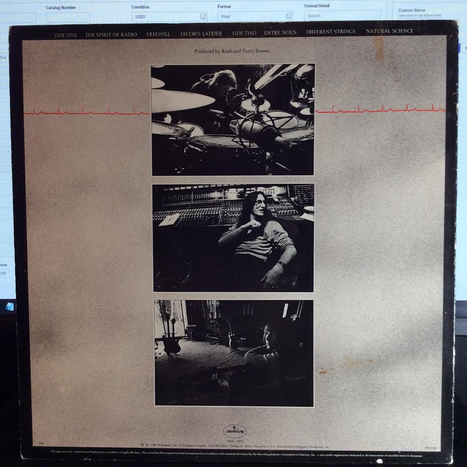 Rush - Permanent Waves (VINYL LP Mercury ‎– SRM-1-4001, Mercury ‎– 9110.143) | USED Very Good Plus (VG+) Very Good Plus (VG+)-The Happy Cap