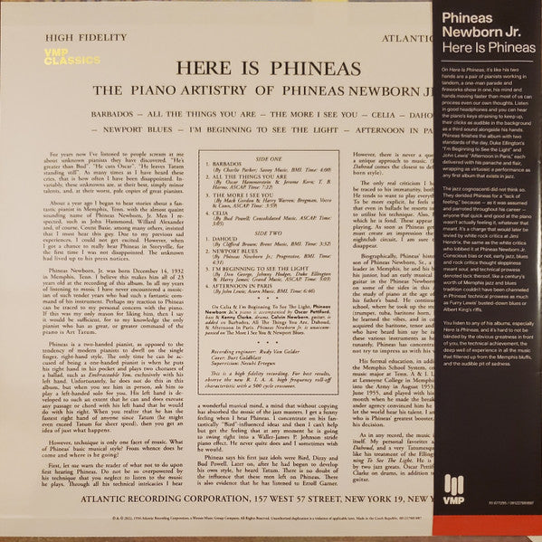 Here Is Phineas (The Piano Artistry Of Phineas Newborn Jr.) | Mint (M) Mint (M)-The Happy Cap