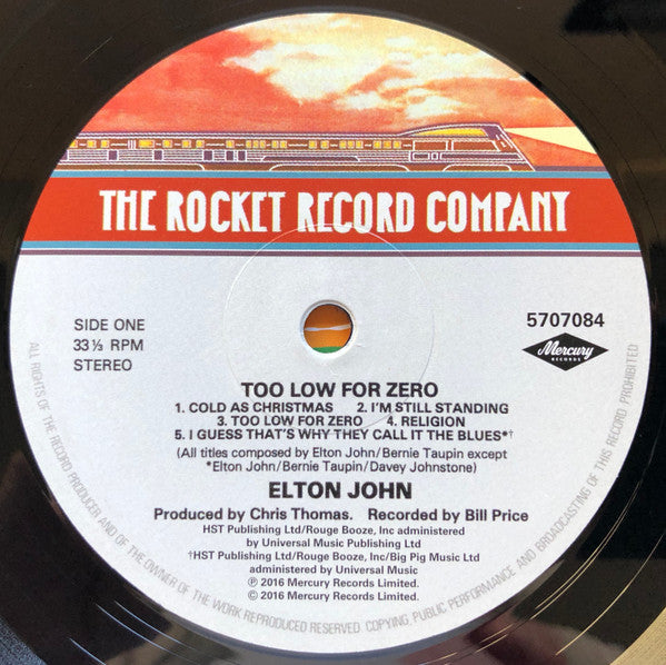 Elton John - Too Low For Zero (VINYL) | Mint (M) Mint (M)-The Happy Cap