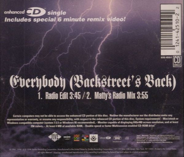 Everybody (Backstreet's Back) (CD) | Mint (M) Mint (M)-The Happy Cap