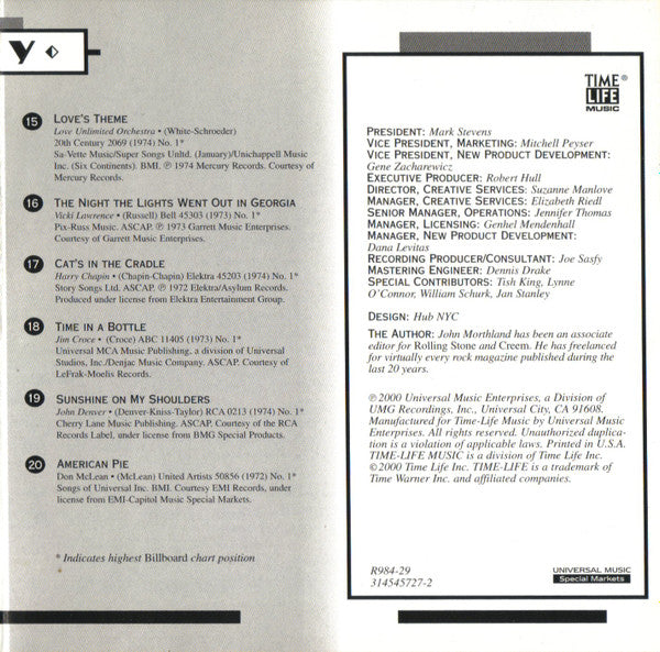 AM Gold - #1 Hits Of The '70s: '70-'74 *CD* | Mint (M) Mint (M)-The Happy Cap