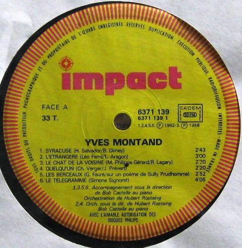 Yves Montand - Yves Montand *FRANCE* | Excellent (EX) Near Mint (NM)-The Happy Cap