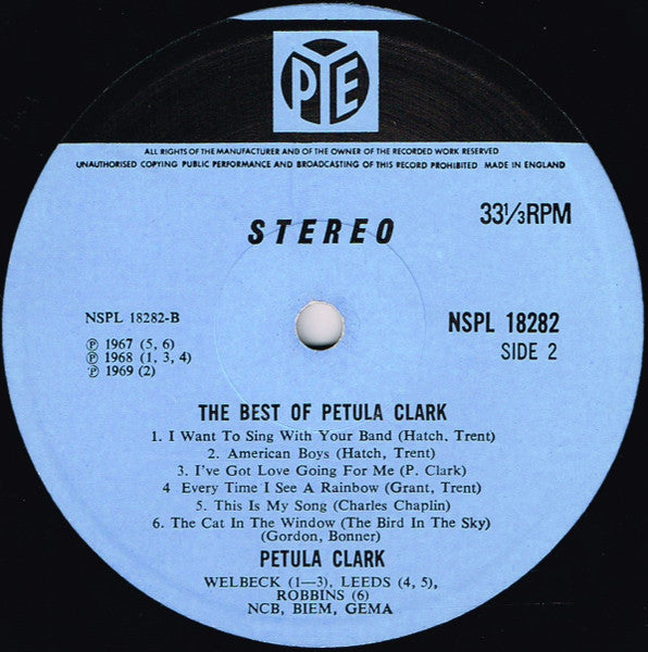Petula Clark - The Best Of Petula Clark *UK* | Excellent (EX) Excellent (EX)-The Happy Cap