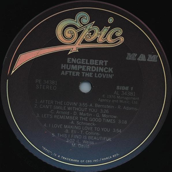 Engelbert Humperdinck - After The Lovin' | Near Mint (NM) Near Mint (NM)-The Happy Cap