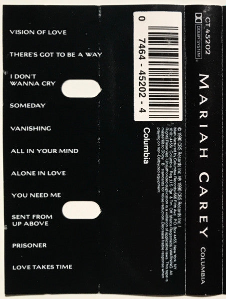 Mariah Carey - Mariah Carey *CASSETTE* | Near Mint (NM) Near Mint (NM)-The Happy Cap