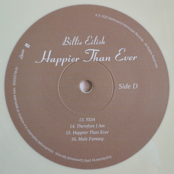 Billie Eilish - Happier Than Ever (2xVINYL) | Near Mint (NM) Near Mint (NM)-The Happy Cap