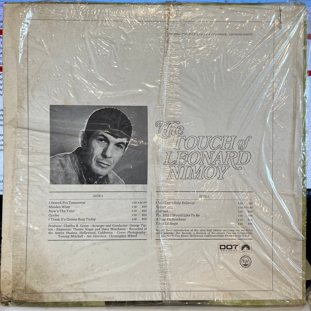 Leonard Nimoy - The Touch Of Leonard Nimoy *MONARCH / SHRINK* | Near Mint (NM) Excellent (EX)-The Happy Cap