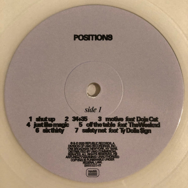 Ariana Grande - Positions (VINYL) | Near Mint (NM) Near Mint (NM)-The Happy Cap