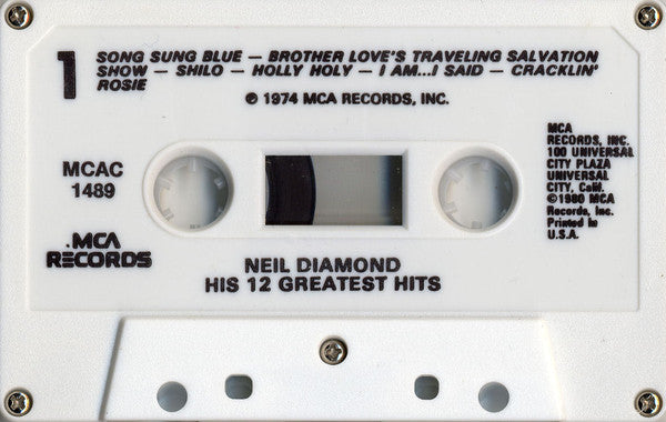 His 12 Greatest Hits (CASSETTE) | Mint (M) Mint (M)-The Happy Cap