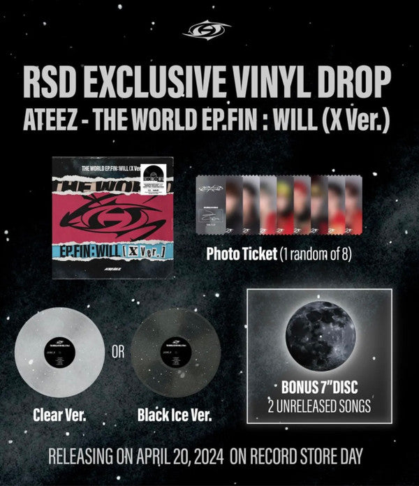 Ateez (2) - The World Ep.Fin : Will (X Ver.) (RSD VINYL) | Mint (M) Mint (M)-The Happy Cap