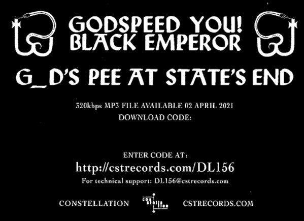 Godspeed You Black Emperor! - G_d's Pee At State's End! (180G VINYL LP + 10" EP) | Mint (M) Mint (M)-The Happy Cap