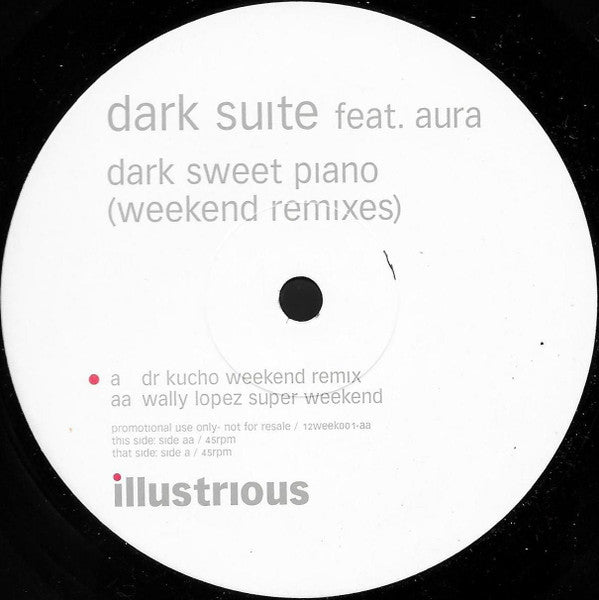Dark Suite - Dark Sweet Piano (Weekend Remixes) (VINYL) | Excellent (EX) Very Good Plus (VG+)-The Happy Cap