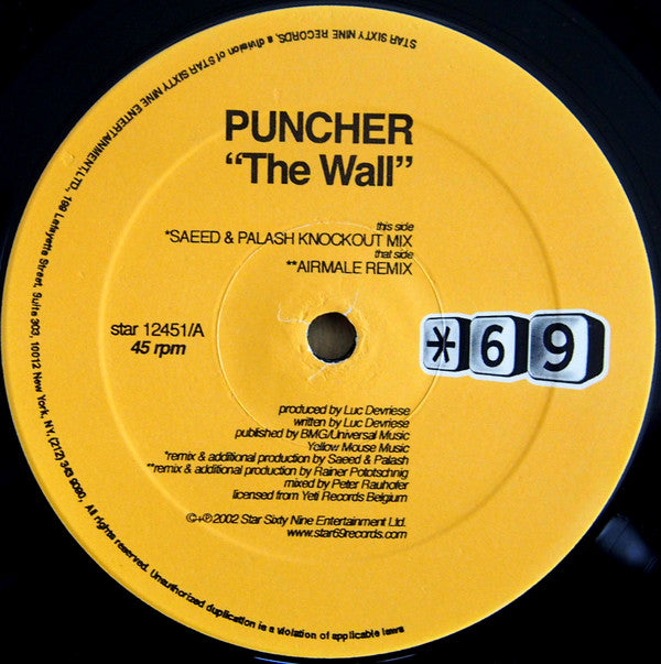 Puncher - The Wall (Remixes) | Near Mint (NM) Near Mint (NM)-The Happy Cap